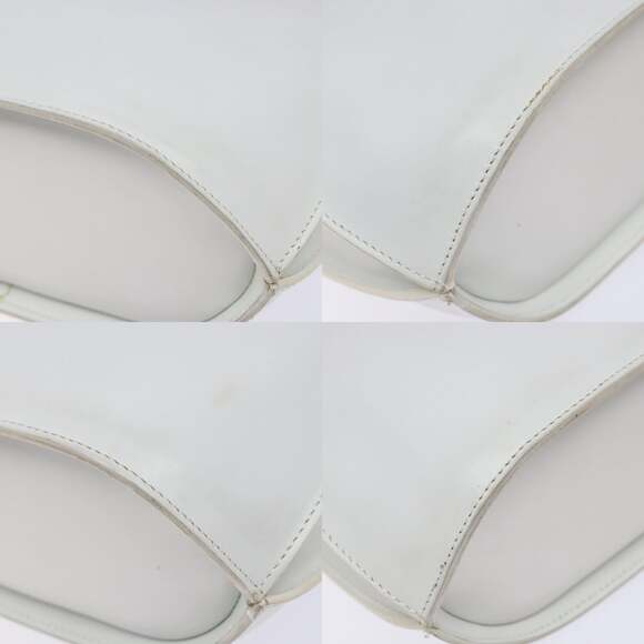 CELINE Shoulder Bag Leather Gold White - Picture 10 of 13